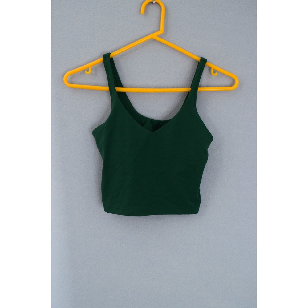 Lululemon Align Tank Top 2 Emerald Green Cropped Racerback Yoga Athleisure Women